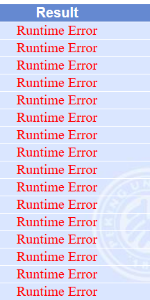 runtime error